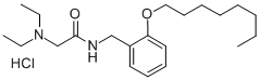 1-(2-Diethylaminoacetamidomethylphenoxy)-n-octane hydrochloride 化学構造式