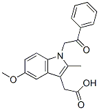 2-(5-methoxy-2-methyl-1-phenacyl-indol-3-yl)acetic acid 化学構造式