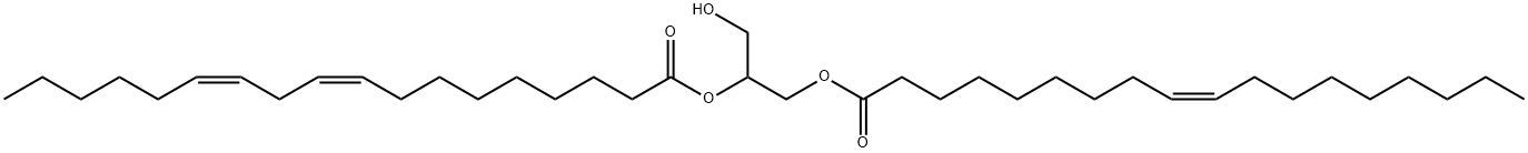 1-OLEOYL-2-LINOLEOYL-RAC-GLYCEROL (CONTAINS 2% 1,3-ISOMER) 化学構造式