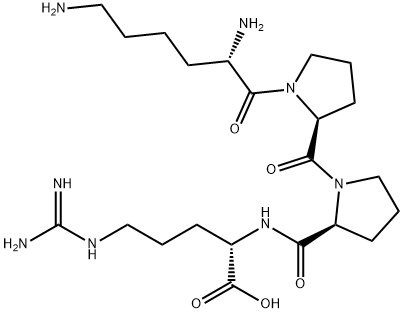 L-Arginine, N2-[1-(1-L-lysyl-L-prolyl)-L-prolyl]- Structure