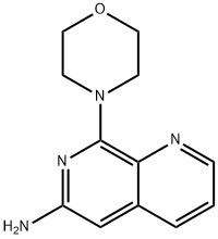6-Amino-8-morpholino-1,7-naphthyridine 化学構造式