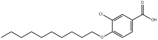 3-Chloro-4-decyloxybenzoic acid 化学構造式