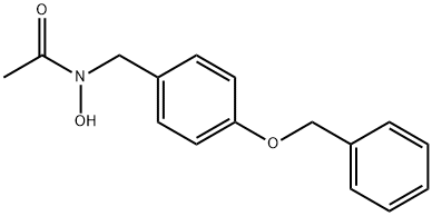 N-(4-ベンジルオキシベンジル)アセトヒドロキサム酸 化学構造式
