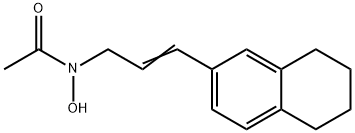 N-(3-(5,6,7,8-tetrahydro-2-naphthyl)prop-2-enyl)acetohydroxamic acid,106328-50-1,结构式