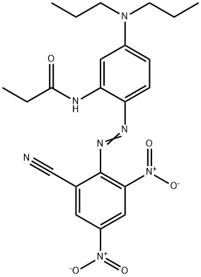 2'-(2-cyano-4,6-dinitrophenylazo)-5'-(N,N-dipropylamino)propionanilide Structure