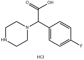 (4-fluorophenyl)(piperazin-1-yl)acetic acid dihydrochloride 结构式