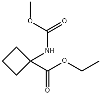 Cyclobutanecarboxylic acid, 1-[(methoxycarbonyl)amino]-, ethyl ester (9CI),106366-63-6,结构式