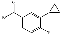 3-シクロプロピル-4-フルオロ安息香酸 化学構造式