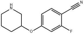 2-Fluoro-4-(piperidin-3-yloxy)-benzonitrile Structure