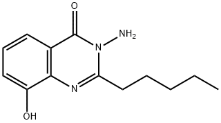 4(3H)-Quinazolinone,  3-amino-8-hydroxy-2-pentyl- Struktur