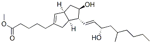 2-Pentalenepentanoic acid, 1,3a,4,5,6,6a-hexahydro-5-hydroxy-6-(3-hydr oxy-5-methyl-1-nonenyl)-, methyl ester, (3aS-(3aalpha,5beta,6alpha(1E, 3R*,5R*),6aalpha))- Struktur
