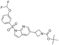 1-Azetidinecarboxylic acid, 3-[1-[[3-(difluoroMethoxy)phenyl]sulfonyl]-1H-pyrrolo[2,3-b]pyridin-5-yl]-, 1,1-diMethylethyl ester Structure