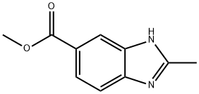 2-甲基苯并咪唑-5-羧酸甲酯 结构式
