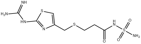 [3-[[[2-(Diaminomethyleneamino)-4-thiazolyl]methyl]thio]propionyl]sulfamide Structure