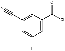 3-cyano-5-fluorobenzoyl chloride,1064396-14-0,结构式