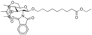 8-Ethoxycarbonyloctyl-(3,4,6-tri-O-acetyl-2-deoxy-2-phthalimido--D-glucopyranoside 化学構造式