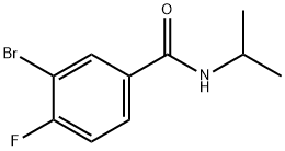 3-ブロモ-4-フルオロ-N-イソプロピルベンズアミド 化学構造式