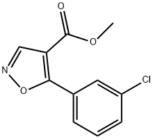 5-(3-クロロフェニル)イソオキサゾール-4-カルボン酸メチル 化学構造式