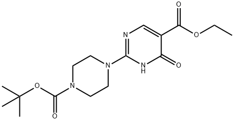 ETHYL 2-(4-(T-BOC)PIPERAZIN-1-YL)-4-HYDROXYPYRIMIDINE-5-CARBOXYLATE 结构式
