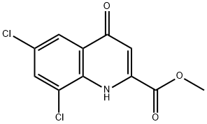METHYL 6,8-DICHLORO-4-OXO-1,4-DIHYDROQUINOLINE-2-CARBOXYLATE, 1065074-55-6, 结构式