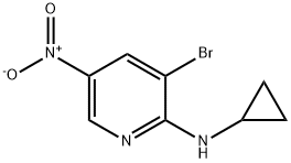 3-Bromo-N-cyclopropyl-5-nitropyridin-2-amine Struktur