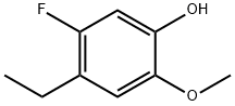 4-エチル-5-フルオロ-2-メトキシフェノール 化学構造式