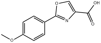 2-(4-METHOXYPHENYL)OXAZOLE-4-CARBOXYLIC ACID 结构式