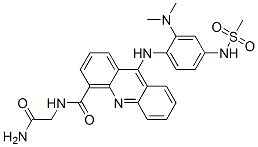 4-Acridinecarboxamide, N-(2-amino-2-oxoethyl)-9-((2-(dimethylamino)-4- ((methylsulfonyl)amino)phenyl)amino)-|