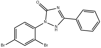 2-(2,4-Dibromophenyl)-1,2-dihydro-5-phenyl-3H-1,2,4-triazol-3-one Structure