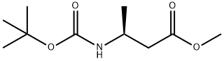 METHYL (S)-3-BOC-AMINOBUTYRATE 化学構造式