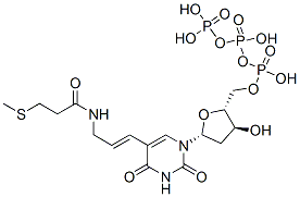 5-(3-((3-(methylthio)propionyl)amino)-1-propenyl)-2'-deoxyuridine-5'-triphosphate 结构式