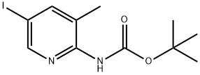 tert-butyl 5-iodo-3-Methylpyridin-2-ylcarbaMate 化学構造式