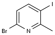 6-溴-3-碘-2-甲基吡啶 结构式