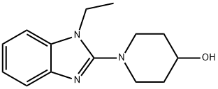 1-(1-乙基-1H-苯并咪唑-2-基)-4-哌啶醇 结构式