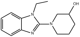1-(1-乙基-1H-苯并咪唑-2-基)-3-哌啶醇 结构式