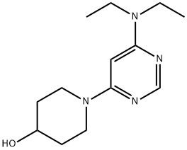 1-[6-(二乙基氨基)-4-嘧啶基]-4-哌啶醇,1065484-22-1,结构式