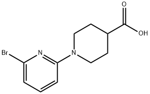 1-(6-溴-2-吡啶基)-4-哌啶甲酸, 1065484-33-4, 结构式