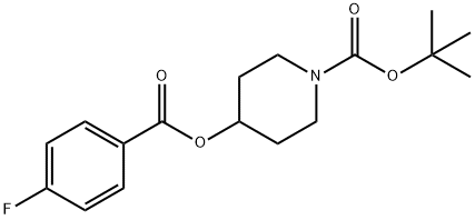 4-(4-Fluoro-benzoyloxy)-piperidine-1-carboxylic acid tert-butyl ester, 98+% C17H22FNO4, MW: 323.37 Structure