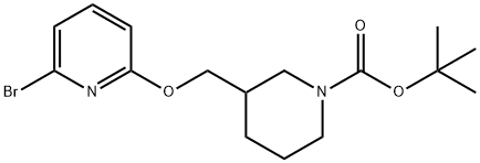 3-(6-BroMo-pyridin-2-yloxyMethyl)-piperidine-1-carboxylic acid tert-butyl ester, 98+% C16H23BrN2O3, MW: 371.28 Struktur