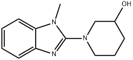 1-(1-甲基-1H-苯并咪唑-2-基)-3-哌啶醇 结构式