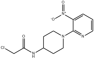 2-Chloro-N-(3'-nitro-3,4,5,6-tetrahydro-2H-[1,2']bipyridinyl-4-yl)-acetaMide, 98+% C12H15ClN4O3, MW: 298.73|2-氯-N-[1-(3-硝基-2-吡啶基)-4-哌啶基]乙酰胺