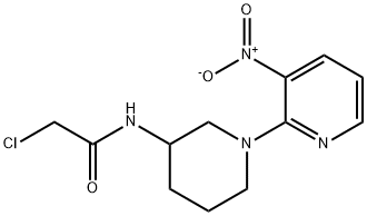 2-Chloro-N-(3'-nitro-3,4,5,6-tetrahydro-2H-[1,2']bipyridinyl-3-yl)-acetaMide, 98+% C12H15ClN4O3, MW: 298.73|2-氯-N-[1-(3-硝基-2-吡啶基)-3-哌啶基]乙酰胺