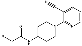2-氯-N-[1-(3-氰基-2-吡啶基)-4-哌啶基]乙酰胺,1065484-49-2,结构式