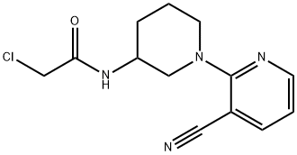 2-氯-N-[1-(3-氰基-2-吡啶基)-3-哌啶基]乙酰胺, 1065484-50-5, 结构式