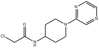 2-Chloro-N-(1-pyrazin-2-yl-piperidin-4-yl)-acetaMide, 98+% C11H15ClN4O, MW: 254.72 Structure