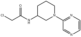 2-Chloro-N-(1-pyrazin-2-yl-piperidin-3-yl)-acetaMide, 98+% C11H15ClN4O, MW: 254.72 化学構造式