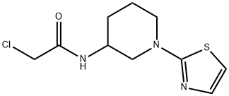2-Chloro-N-(1-thiazol-2-yl-piperidin-3-yl)-acetaMide, 98+% C10H14ClN3OS, MW: 259.76 Struktur