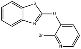 2-(2-BroMo-pyridin-3-yloxy)-benzothiazole, 98+% C12H7BrN2OS, MW: 307.17 Structure