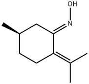 Cyclohexanone, 5-methyl-2-(1-methylethylidene)-, oxime, [R-(E)]- (9CI) 结构式