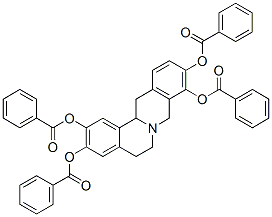 2,3,9,10-Berbinetetrol,  tetrabenzoate  (7CI) 结构式
